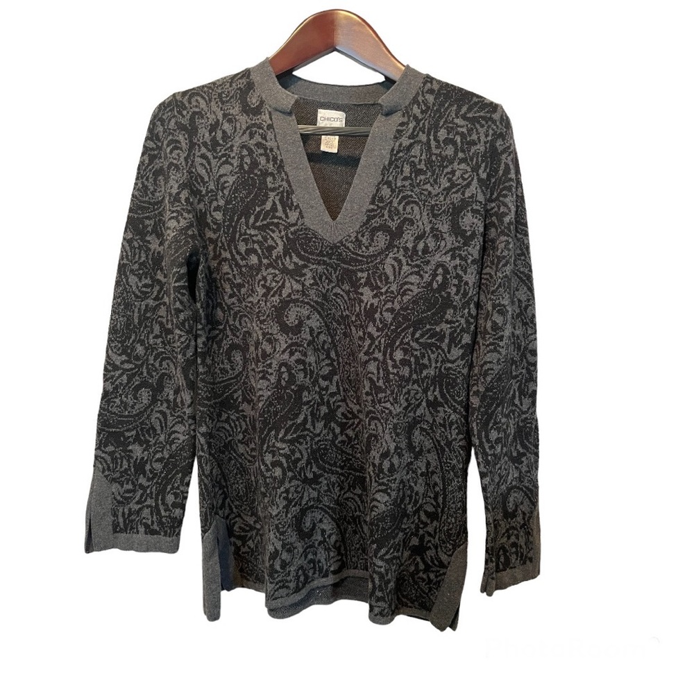 Chico’s light sweater - tunic with v-neck.